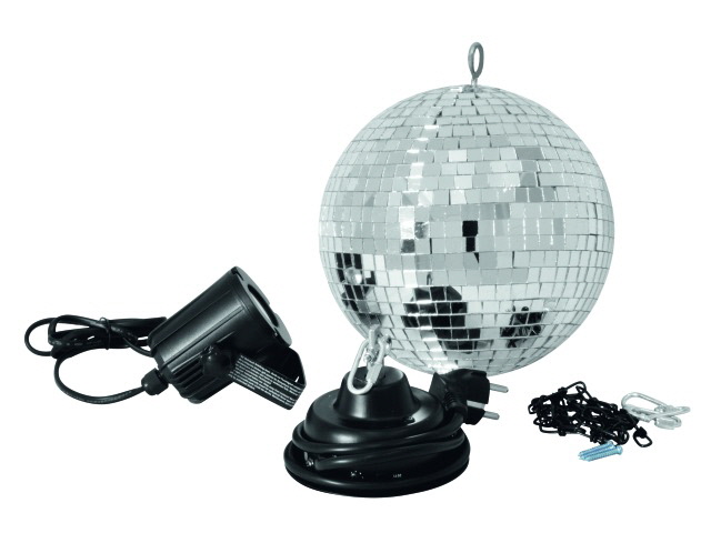 BOULE A FACETTES EN VERRE VERITABLE 50cm SONO DISCO FETE JEU