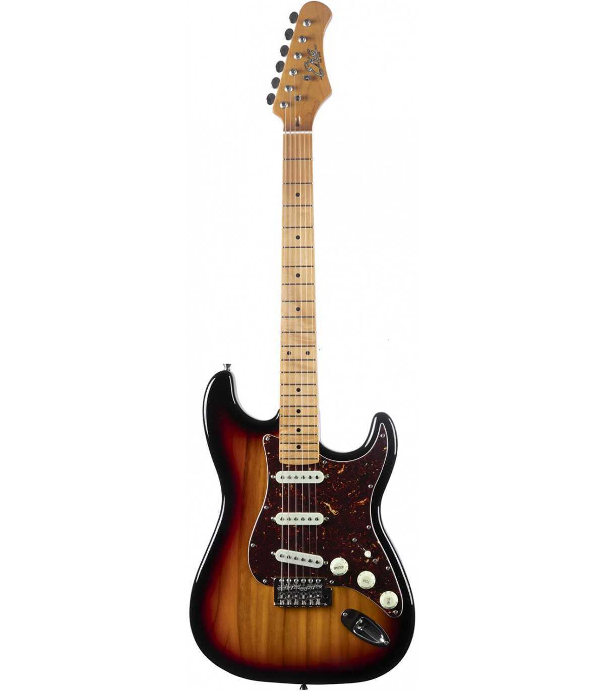 guitare-electrique-eko-st401-sb-type-strat-vintage-corps-leger-touche-erable-sunburst