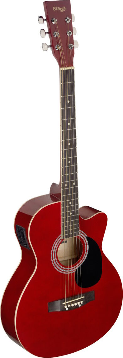 Achat/Vente Guitares - STAGG Guitare Folk SA20ACE RED Electro Rouge -  Rockstation