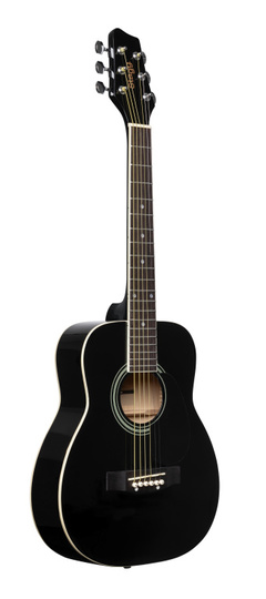 Achat/Vente Guitares - Guitare acoustique dreadnought 1/2 noire avec table  en tilleul - Rockstation